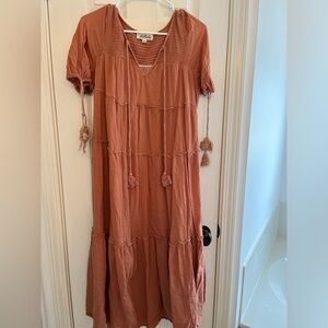 Piper & Scoot - Listicle Terracotta Maxi Dress with Tassels